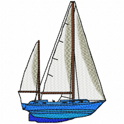 Boats Embroidery Design 1 Boats Embroidery Design 1